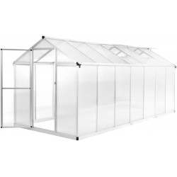 Invernadero de aluminio 421x190x195 cm 15,6 m³ Vidaxl