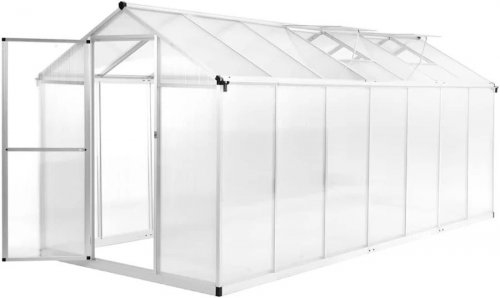 Invernadero de aluminio 421x190x195 cm 15,6 m³ Vidaxl