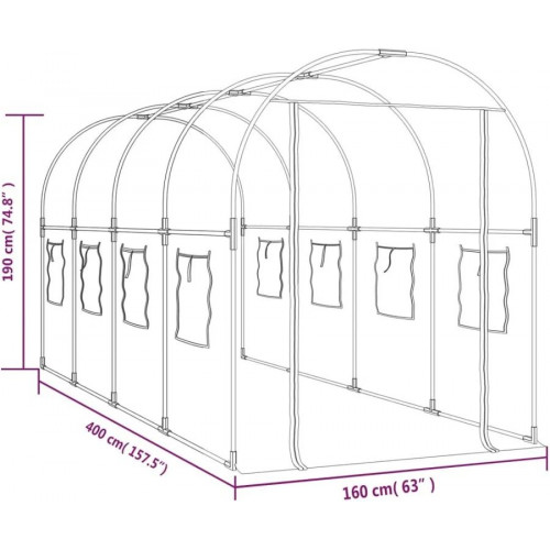 Invernadero de carpa para plantas flores y verduras transparente