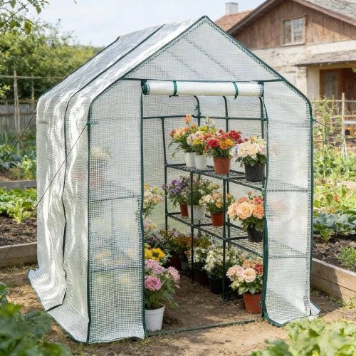Invernadero de jardín Para Tomates Con Apertura Con Cremallera