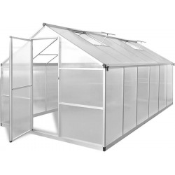 Invernadero Vidaxl de Aluminio Reforzado con marco Base 9,025 m²