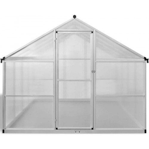 Invernadero Vidaxl de Aluminio Reforzado con marco Base 9,025 m²