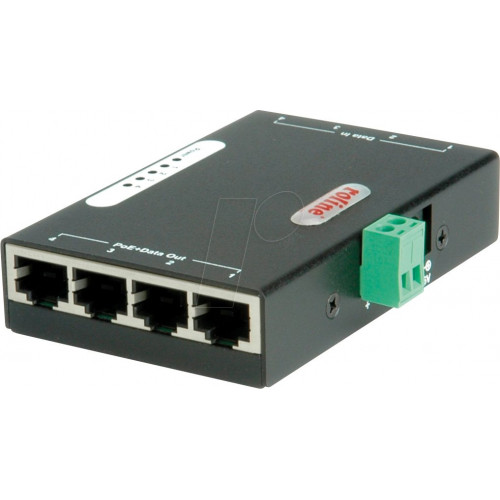 Inyector de alimentación a través de Ethernet de 4 puerto