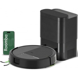 iRobot Robot aspirador y Friegasuelos Roomba 115 Combo + Base AutoEmpty Negro