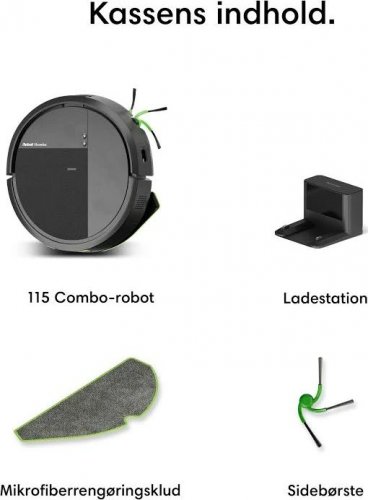 iRobot Robot aspirador Y Friegasuelos Roomba 115 Combo con 15.000 Pascales