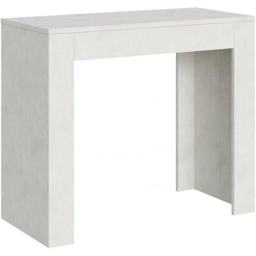ITYHOME Consola extensible 90x42/302 cm emy blanco espatulado