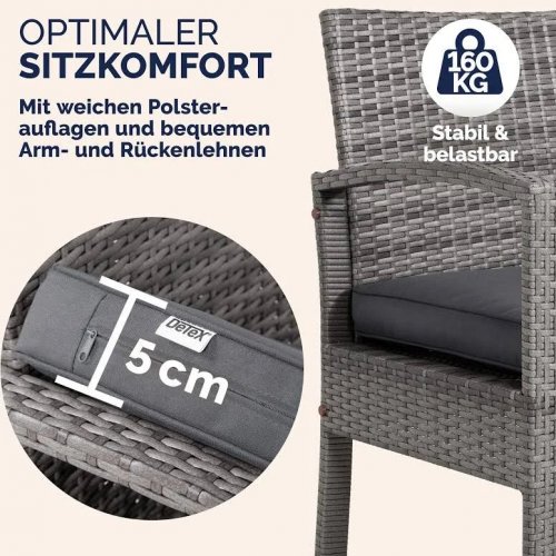 jardín de poliratán 4 piezas