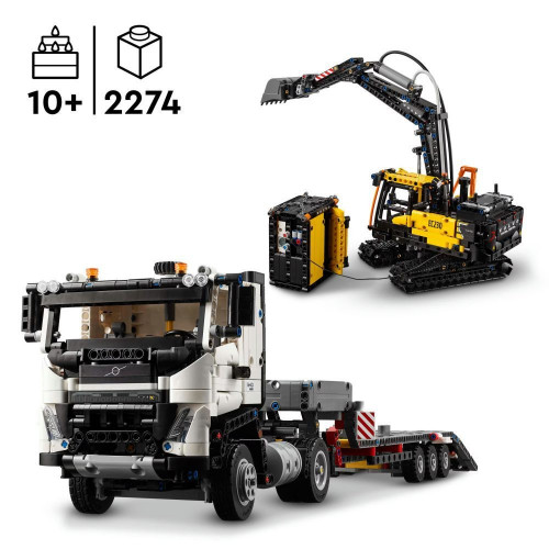 Juego de construcción Camión FMX y Excavadora Eléctrica EC230 Volvo LEGO Technic - 42175