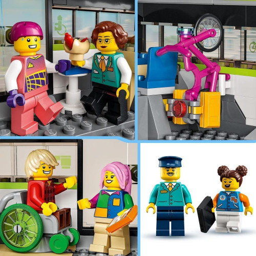 Juguete Teledirigido para Construir Tren de Pasajeros de Alta Velocidad con Vías, Luces y Mini Figuras LEGO City Trains - 60337
