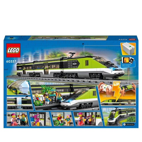 Juguete Teledirigido para Construir Tren de Pasajeros de Alta Velocidad con Vías, Luces y Mini Figuras LEGO City Trains - 60337