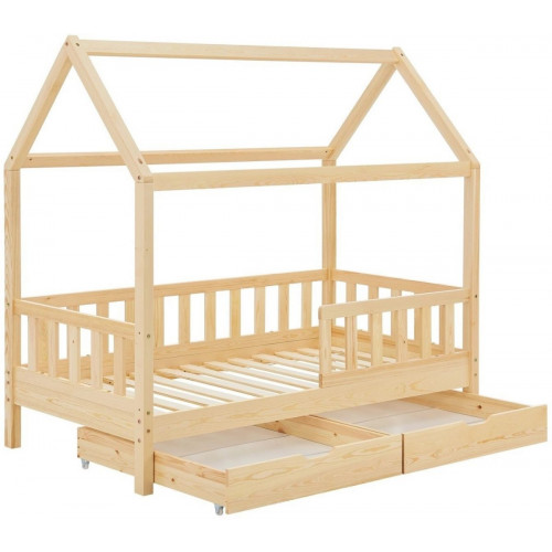 Juskys Marli 80x160cm with Slatted Frame and Bed Box