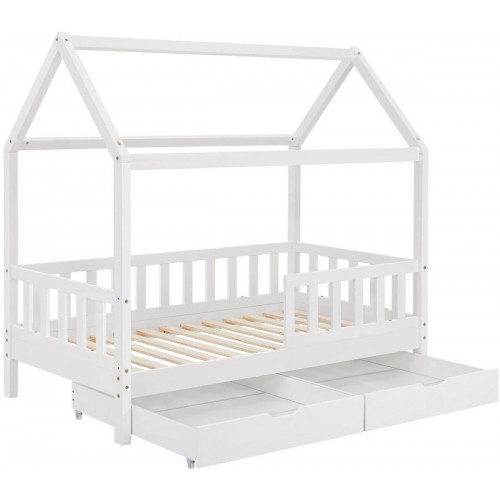 Juskys Marli 80x160cm with Slatted Frame and Bed Box