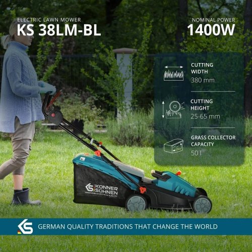 Könner & Söhnen Cortacésped eléctrico KS 38LM-BL