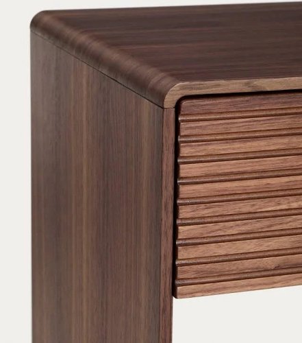 Kave Mueble recibidor consola marrón oscuro de madera