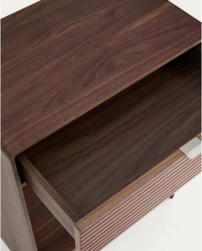 Kave Mueble recibidor consola marrón oscuro de madera