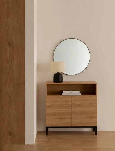 Kenay Home Consola efecto madera natural 30 cm x 80 cm