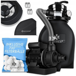 Kesser Sistema de filtro de arena para piscina + 700 g bolas filtrantes (15300)