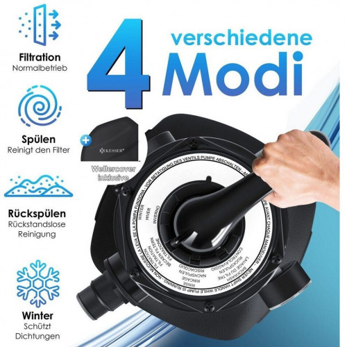 Kesser Sistema de filtro de arena para piscina + 700 g bolas filtrantes (15300)