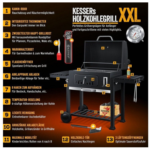 Kesser XXL BBQ Smoker Set