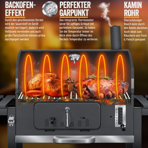 Kesser XXL charcoal barbecue grey