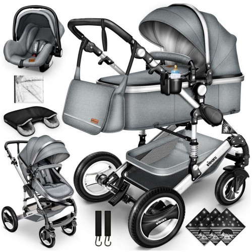 Kiduku 3 in 1 combination stroller