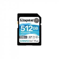 Kingston Canvas Go Plus SDXC 512GB UHS-I U3 V30 Clase 10
