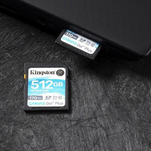 Kingston Canvas Go Plus SDXC 512GB UHS-I U3 V30 Clase 10