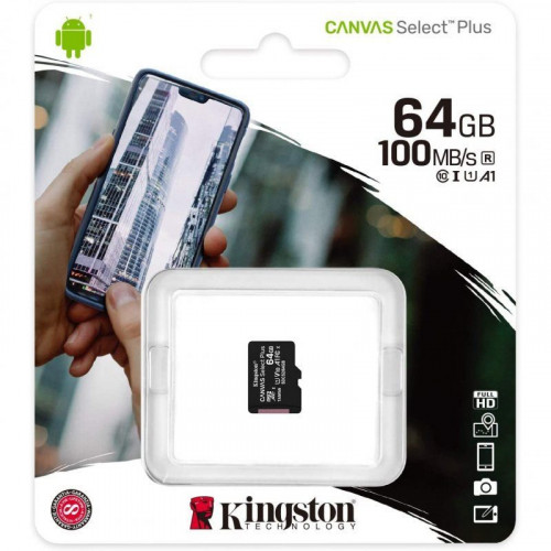 Kingston Canvas Select Plus MicroSDXC 64GB UHS-I U1 V10 Clase 10