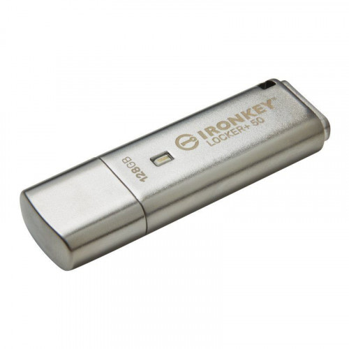 Kingston IronKey Locker+ 50 128GB USB 3.0 Plata
