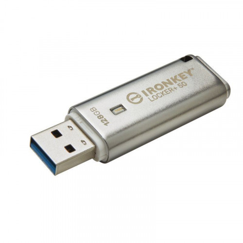 Kingston IronKey Locker+ 50 128GB USB 3.0 Plata