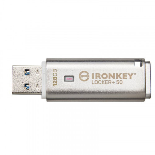 Kingston IronKey Locker+ 50 128GB USB 3.0 Plata