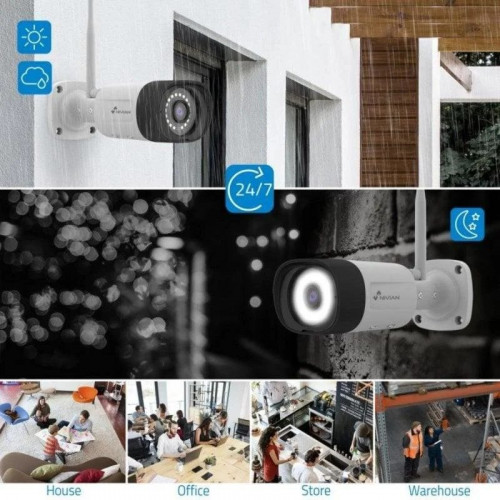 KIT CCTV Nivian Half4K 2560x1440 Cámara WiFi 8 Cámaras + Grabador 10 Canales