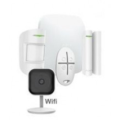 Kit de Alarma Profesional Ajax Blanca (Central - Cámara IP Wifi - Mando - Sensor Puerta - Sensor Pir)