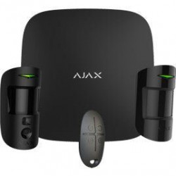Kit de Alarma Profesional Ajax Negra (Central Hub2- Sensor Pir con Camara - Sensor Pir - Mando)