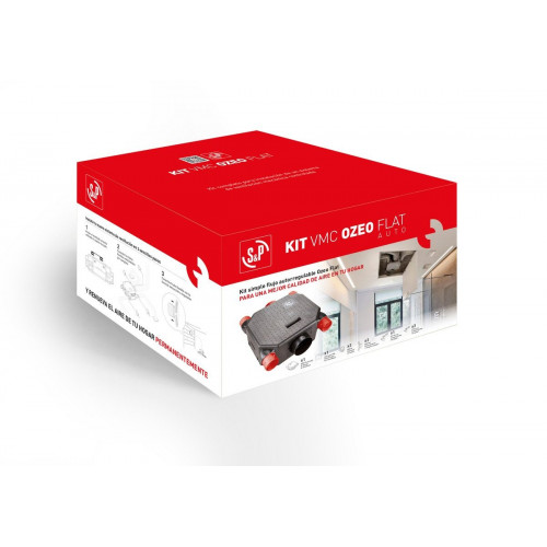 Kit instalación vmc simple flujo autorregulable ozeo flat auto