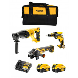 Kit panel yeso 3 herramientas + 2bat 5Ah + cargador + bolsa Dewalt DCK304P2 XR
