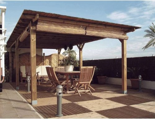 Kit Pérgola madera 4x3.6x2.4 m Postes Nortene