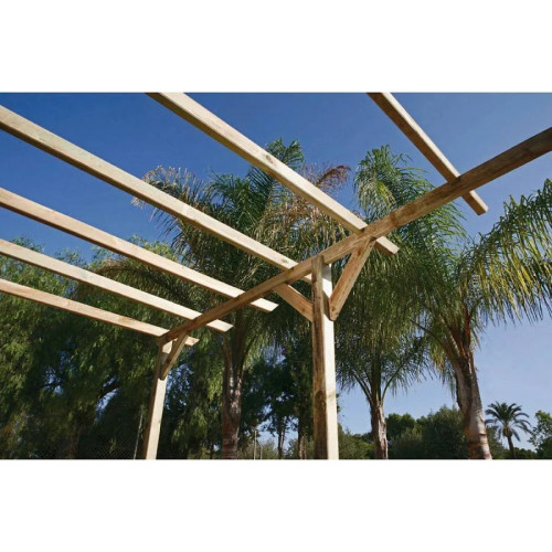 Kit Pérgola madera 4x3.6x2.4 m Postes Nortene