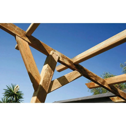 Kit Pérgola madera 4x3.6x2.4 m Postes Nortene