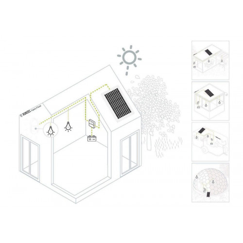 Kit Solar de Iluminación LED de alta eficiencia SOLARLIFE-XUNZEL-60i