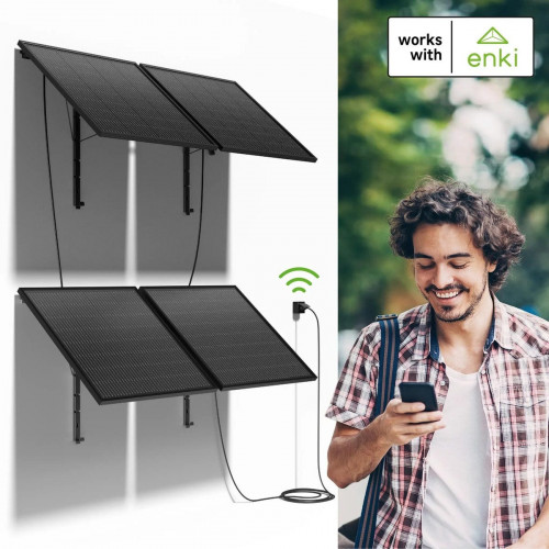 Kit Solar enchufable LEXMAN 4 paneles rígidos 440W para pared/suelo
