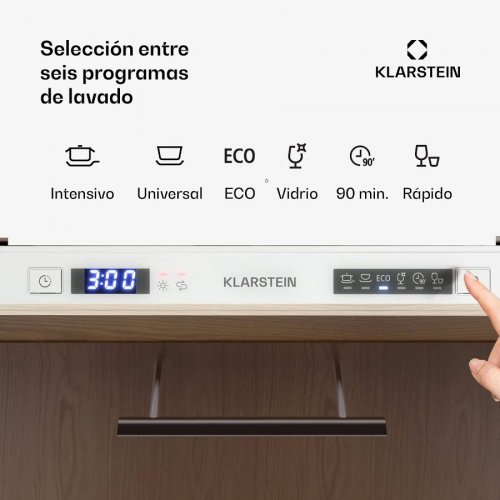 Klarstein Amazonia 6 Secret Lavavajillas integrable 6 programas Blanco
