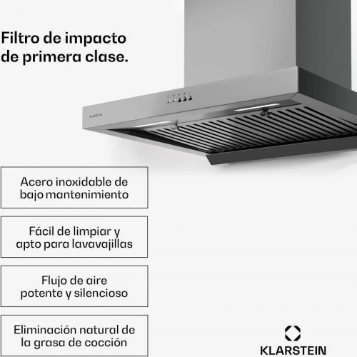 Klarstein Campana extractora AeroClean 649,9 m³/h 4 niveles
