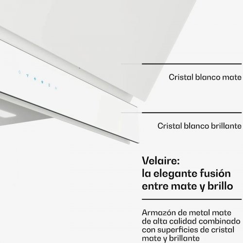 Klarstein Campana extractora Velaire Elegante minimalista potente