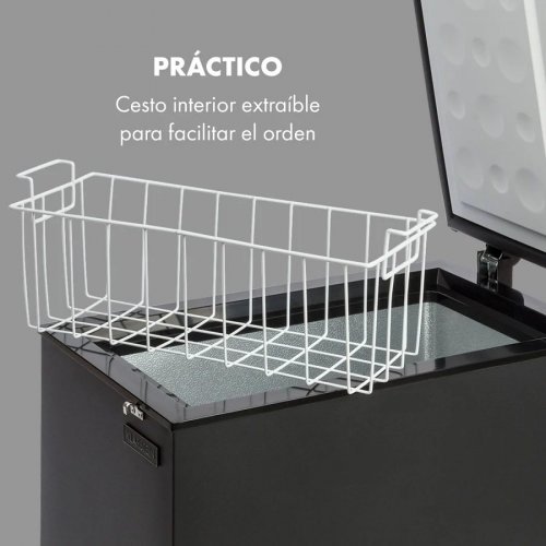 Klarstein Congelador Iceblokk 50 independiente 51 L cesta con cerradura