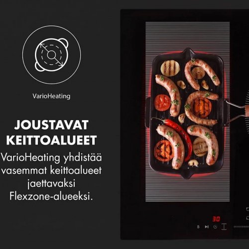 Klarstein Delicatessa 3 Flex cocina de inducción 3 zonas 6600W zona flexible negro