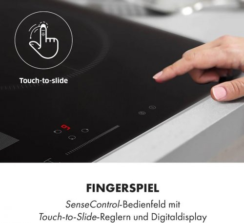 Klarstein Delicatessa 3 Flex cocina de inducción 3 zonas 6600W zona flexible negro