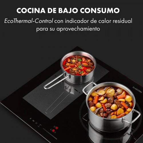 Klarstein Delicatessa 3 Flex cocina de inducción 3 zonas 6600W zona flexible negro