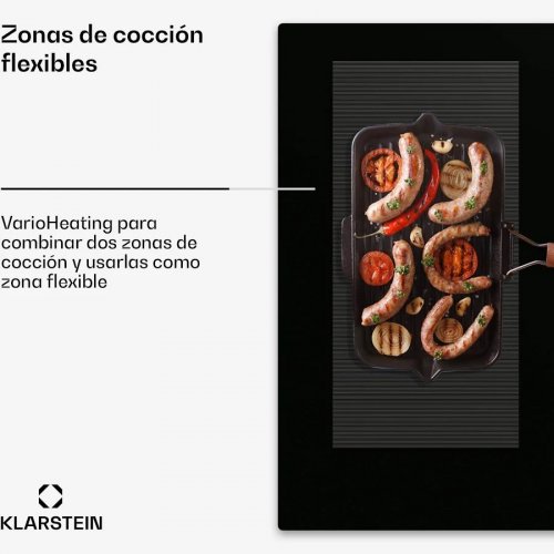 Klarstein Delicatessa 90 Full Flex Placa de inducción encastrable 6 zonas 10500 W