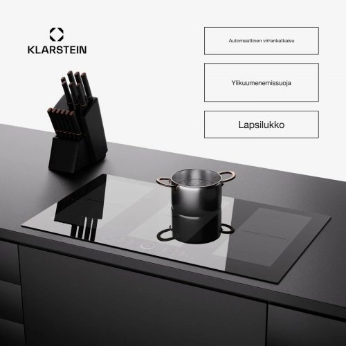 Klarstein Delicatessa 90 Full Flex Placa de inducción encastrable 6 zonas 10500 W